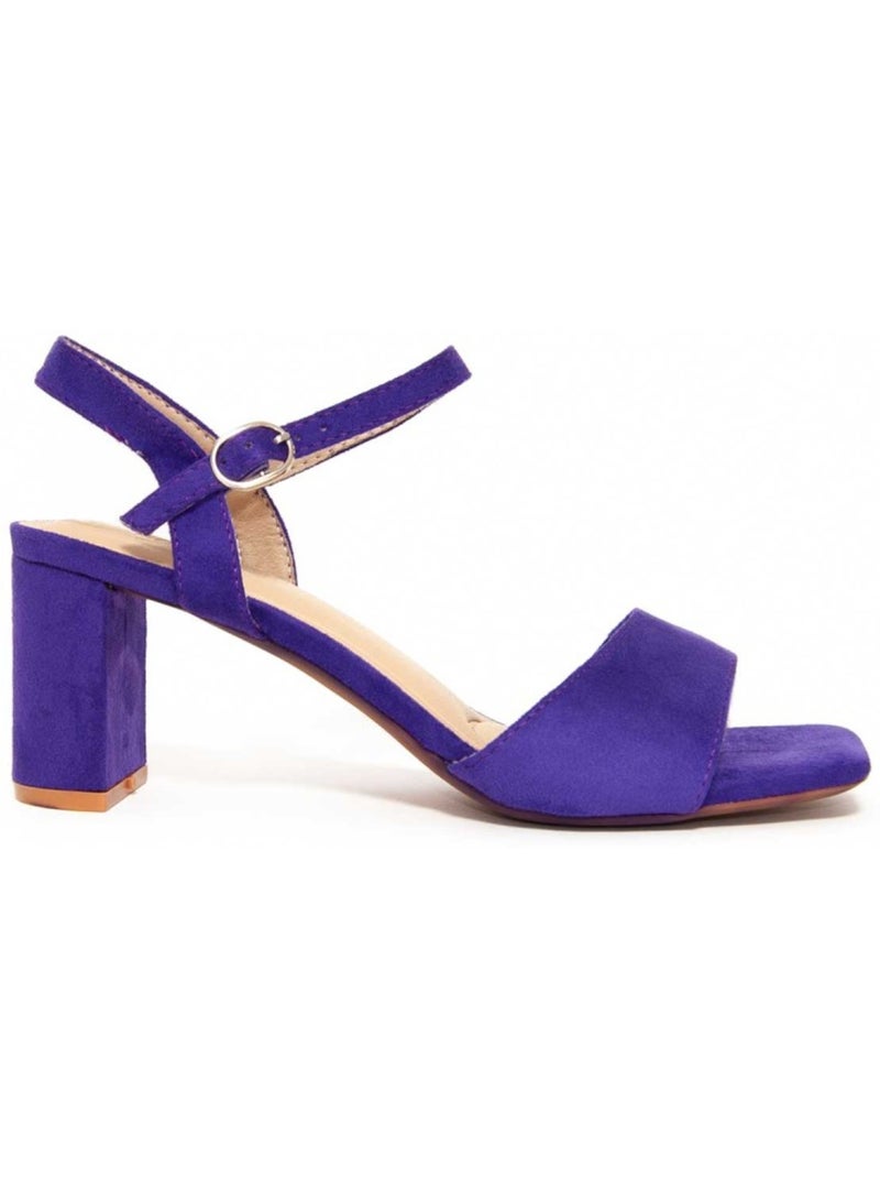 Sandalen Met Hak Synthetisch Materiaal Montevita Paars - Kiabi