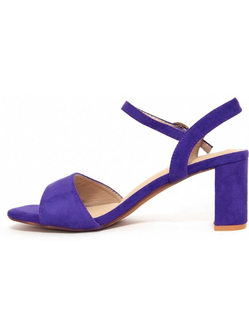 Sandalen Met Hak Synthetisch Materiaal Montevita Paars - Kiabi