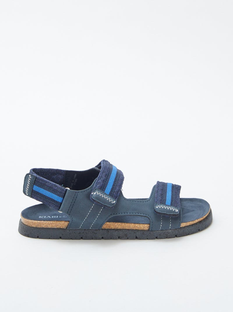 Sandalen met klittenband BLAUW - Kiabi