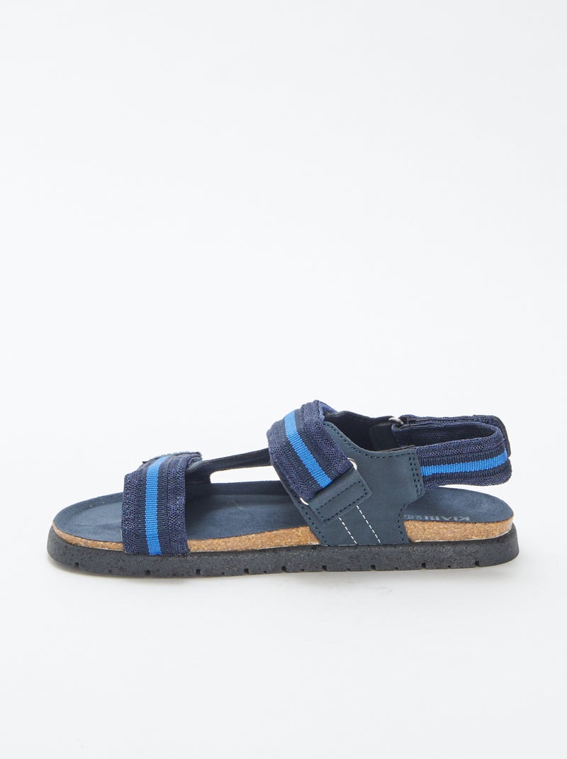 Sandalen met klittenband BLAUW - Kiabi