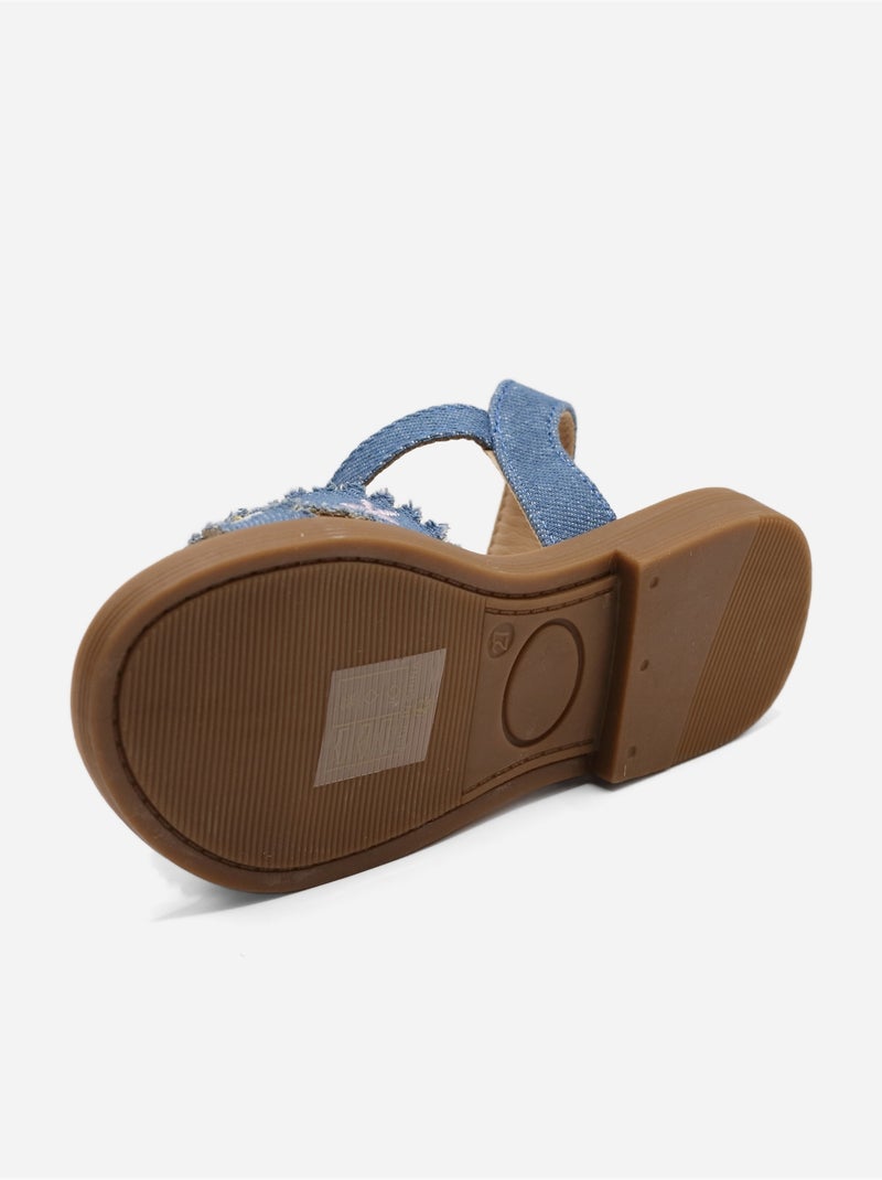 Sandalen met klittenband Blauw - Kiabi