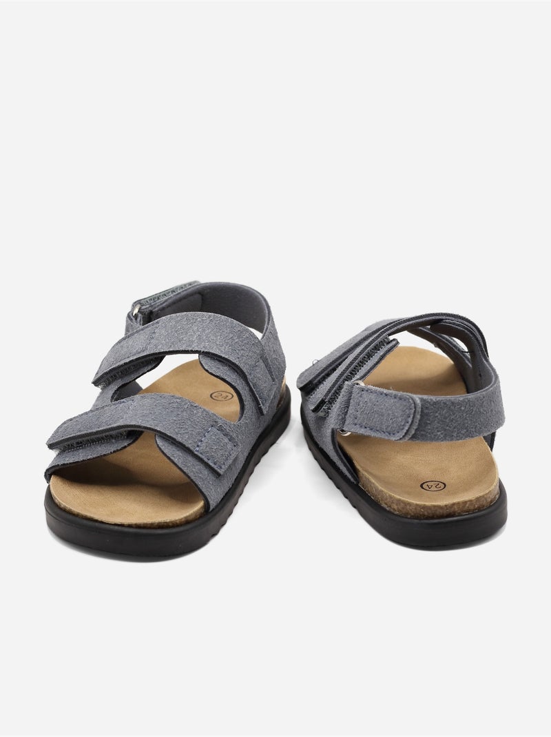 Sandalen met klittenband Blauw - Kiabi