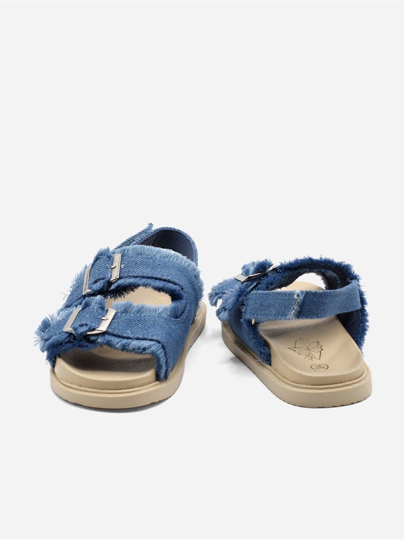 Sandalen met klittenband Blauw - Kiabi