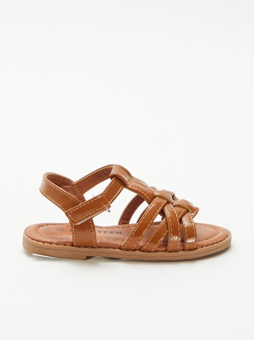 Sandalen met klittenband - Kiabi