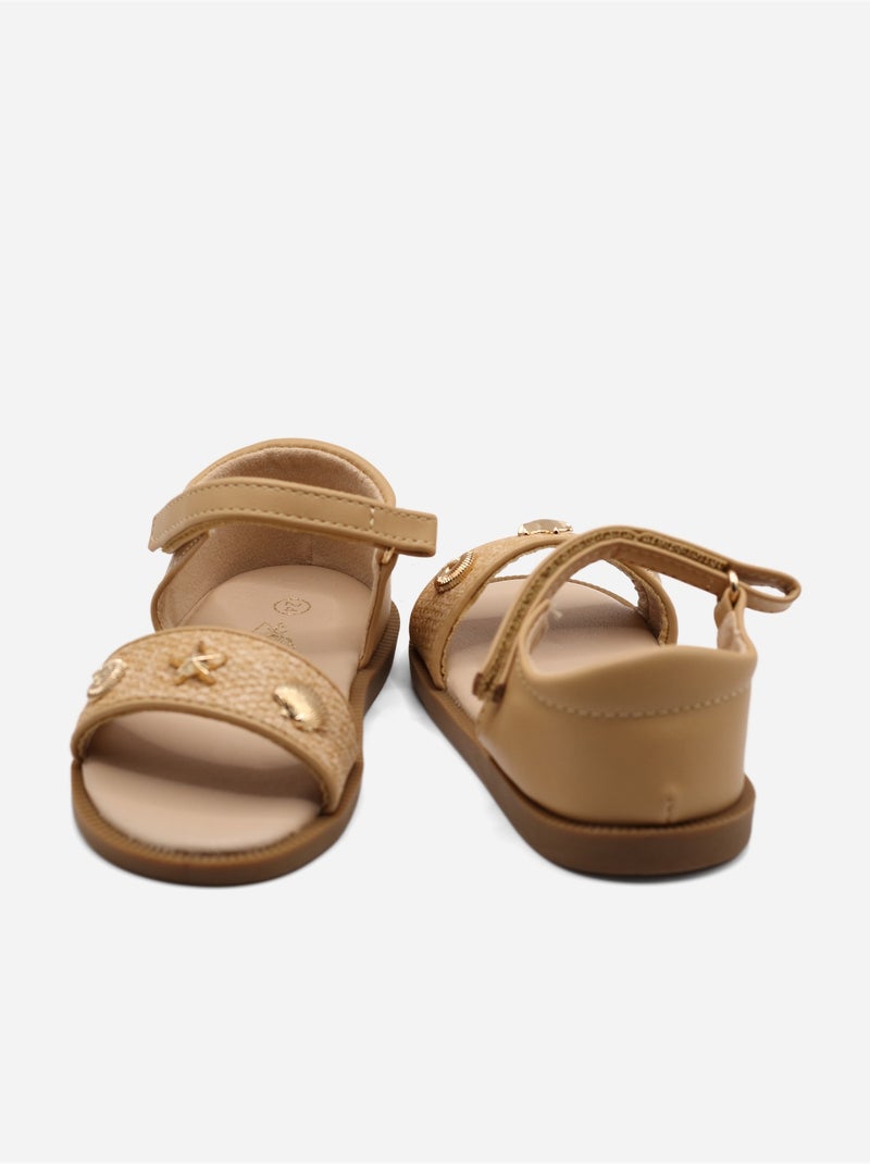 Sandalen met klittenband Camel - Kiabi