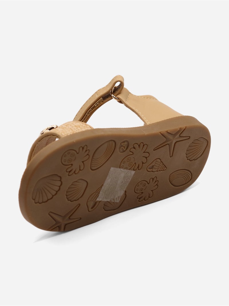 Sandalen met klittenband Camel - Kiabi