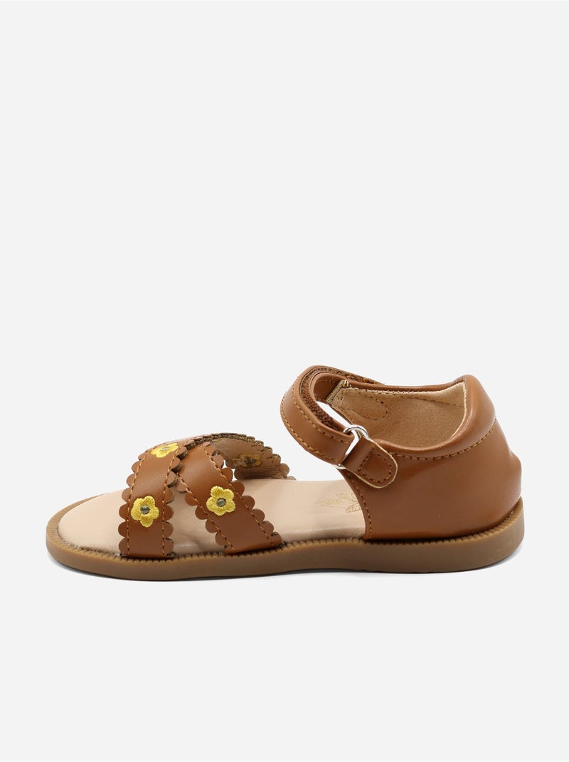 Sandalen met klittenband Camel - Kiabi