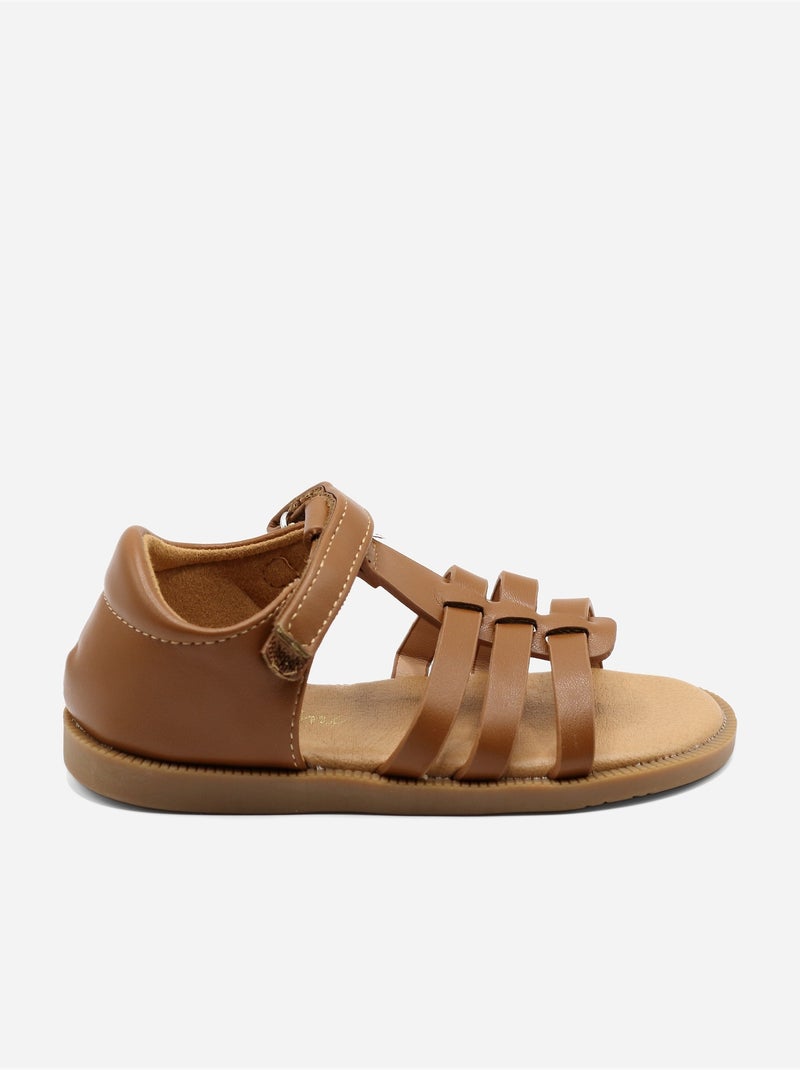 Sandalen met klittenband Camel - Kiabi