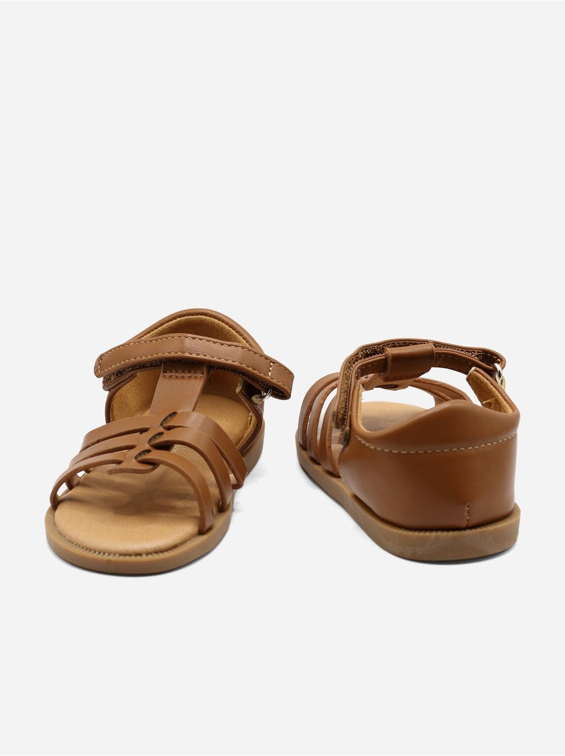 Sandalen met klittenband Camel - Kiabi