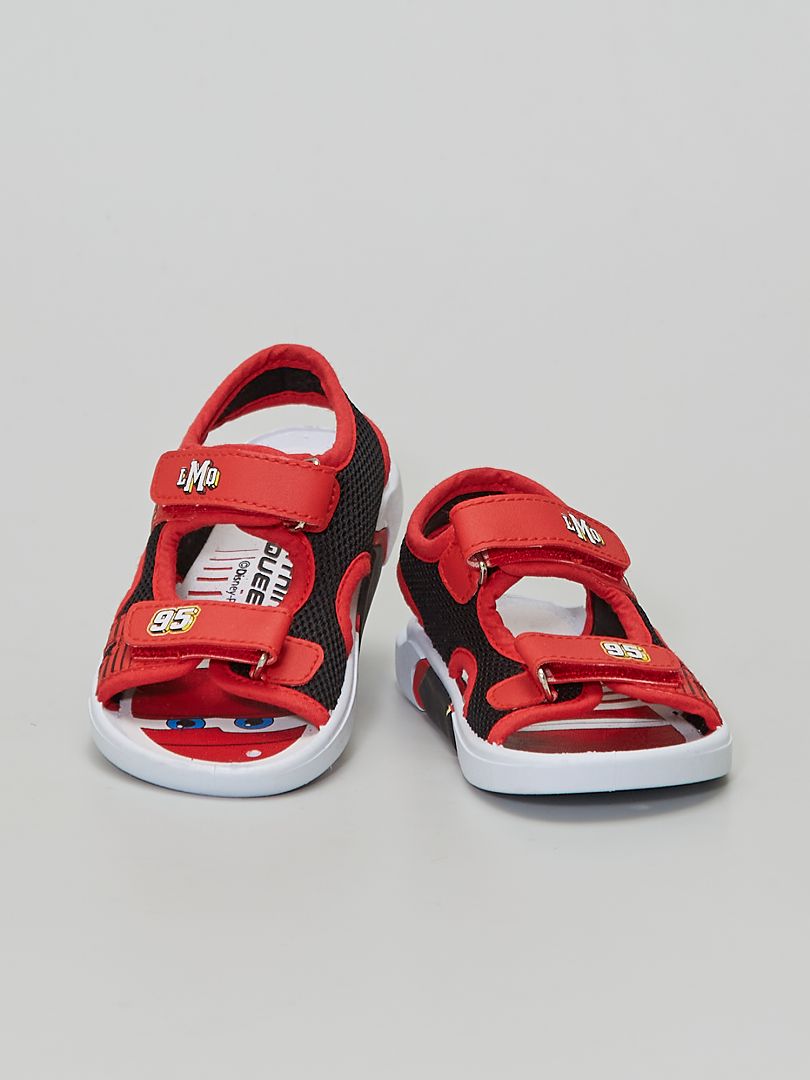 Sandalen met klittenband 'Cars' rood - Kiabi