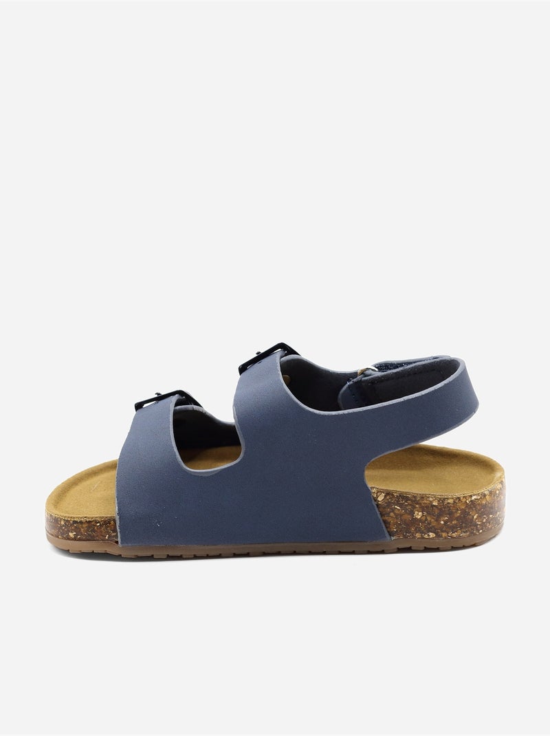 Sandalen met klittenband Donkerblauw - Kiabi