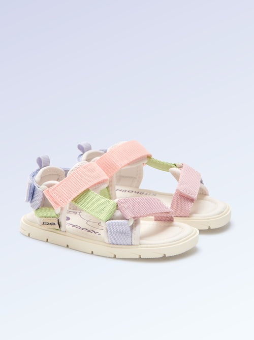 Sandalen met klittenband motriciteit 4 'lopen' - Kitchoun - Kiabi
