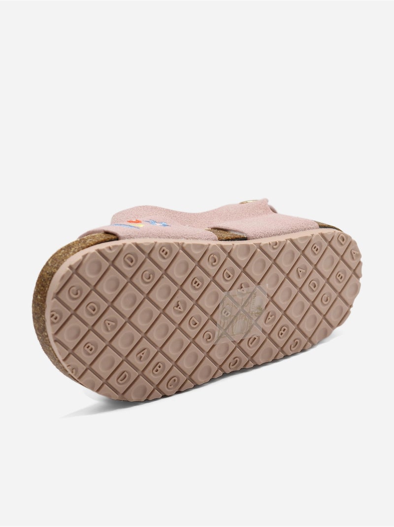 Sandalen met klittenband Roze - Kiabi