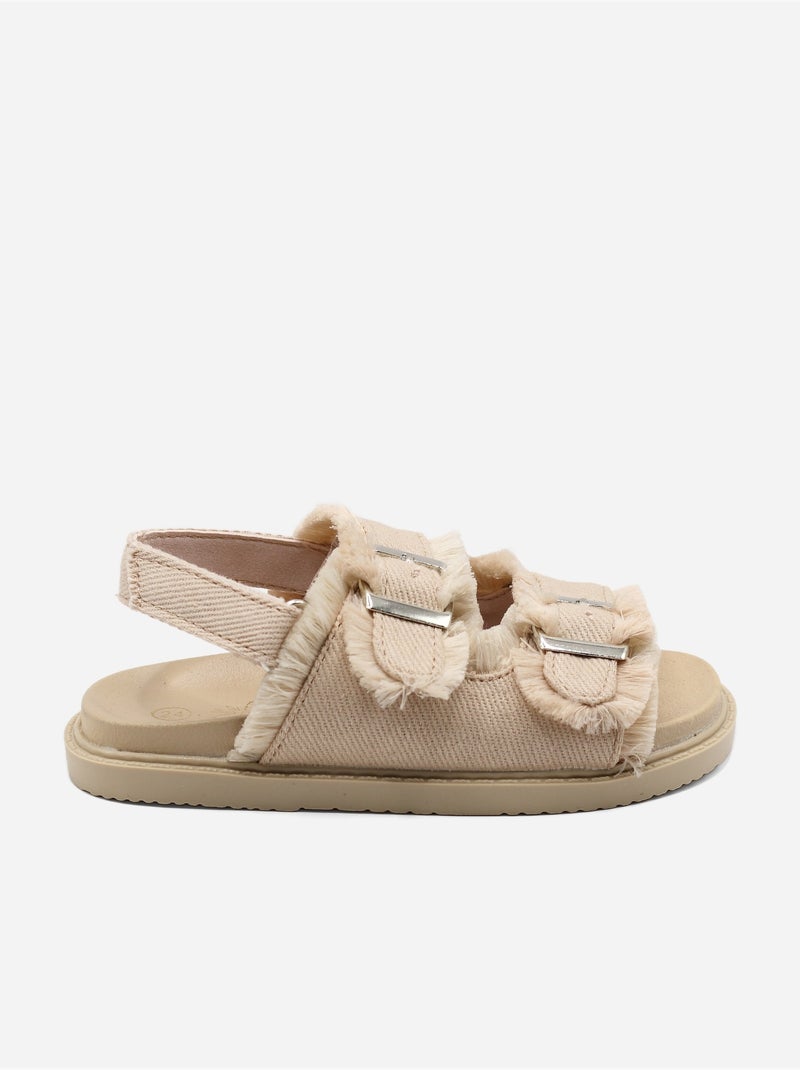 Sandalen met klittenband Roze - Kiabi