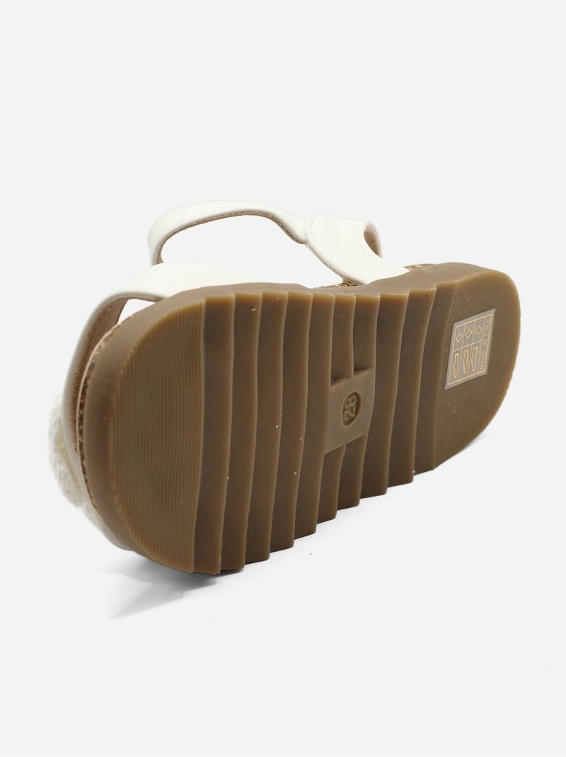 Sandalen met klittenband Wit - Kiabi