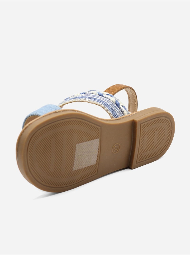 Sandalen met kralen Lichtblauw - Kiabi