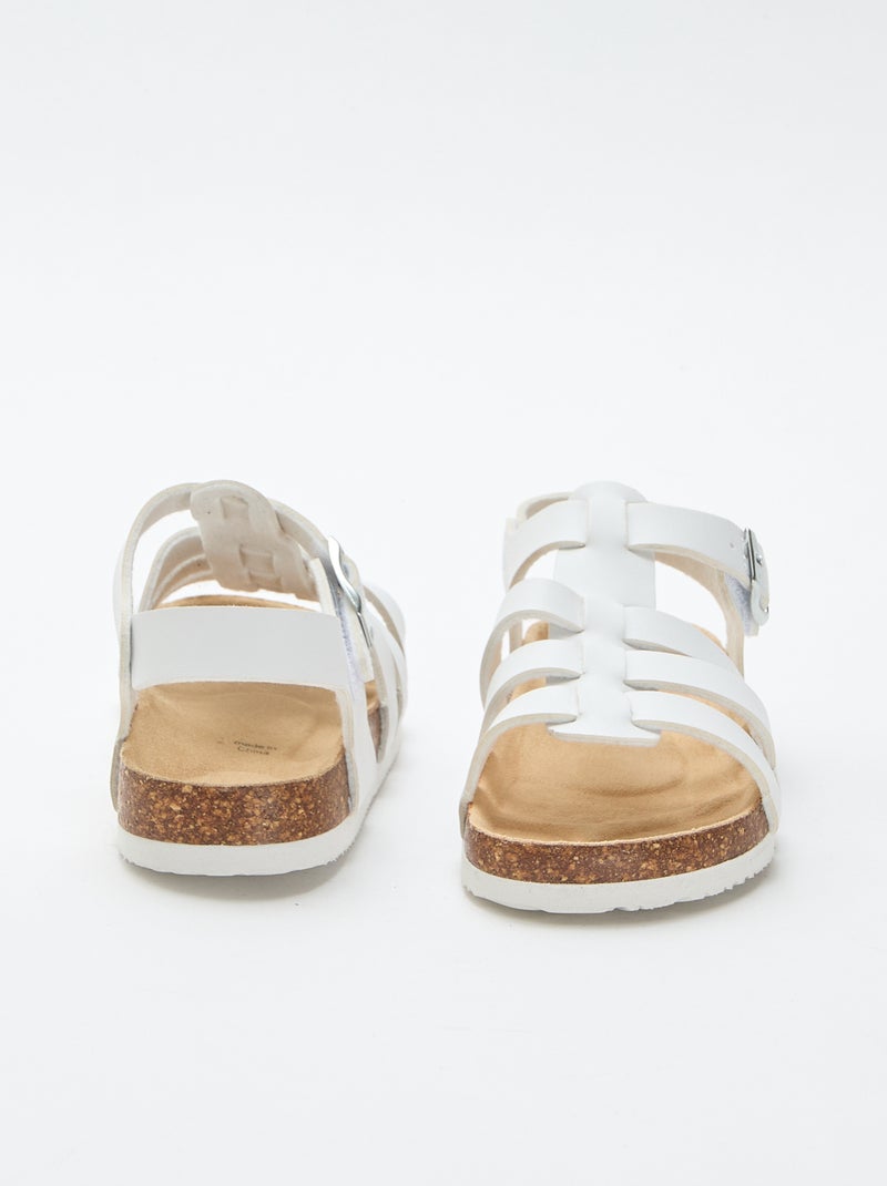 Sandalen met meerdere bandjes Wit - Kiabi