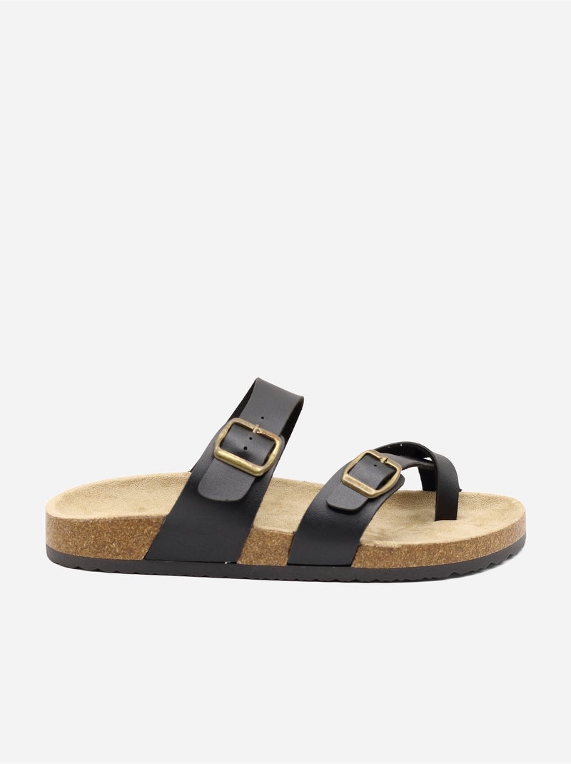 Sandalen met meerdere bandjes Zwart - Kiabi