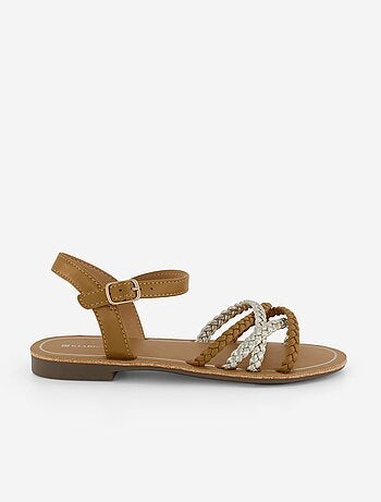 Sandalen met meerdere gevlochten bandjes