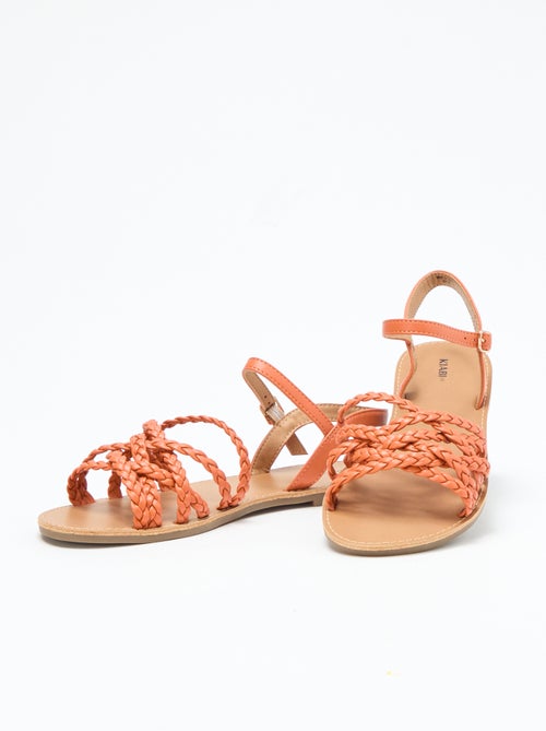 Sandalen met meerdere gevlochten bandjes - Kiabi