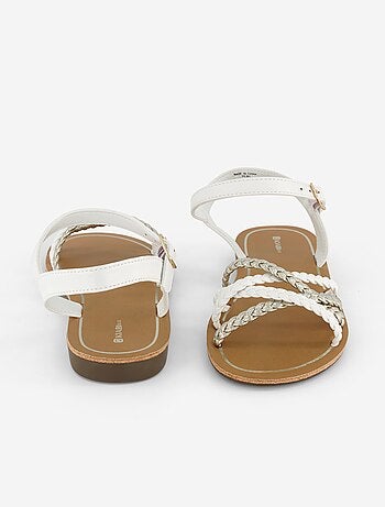 Sandalen met meerdere gevlochten bandjes