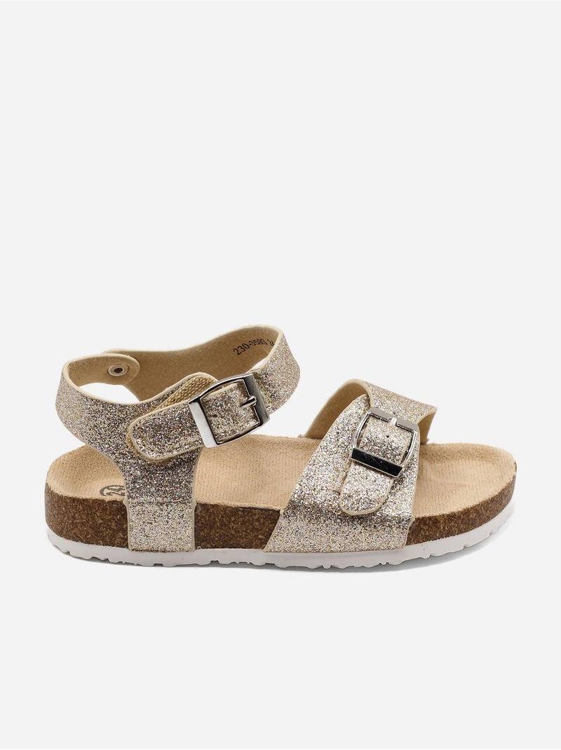 Sandalen met pailletten Goud/Goudkleurig - Kiabi