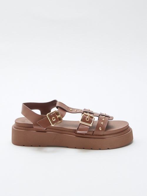 Sandalen met plateauzool - Kiabi