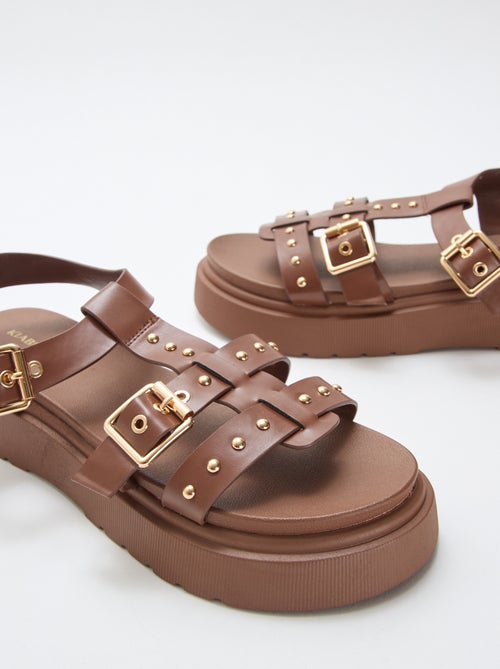 Sandalen met plateauzool - Kiabi