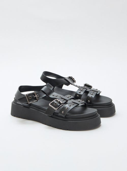 Sandalen met plateauzool - Kiabi