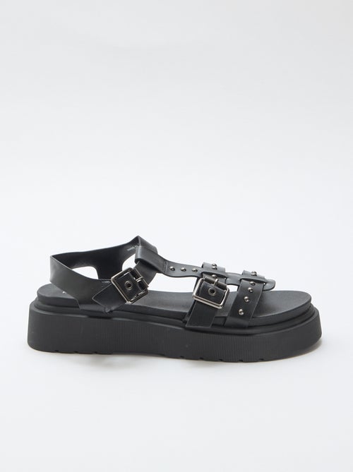 Sandalen met plateauzool - Kiabi