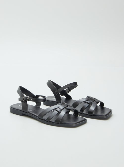 Sandalen met riempje en gesp - Kiabi