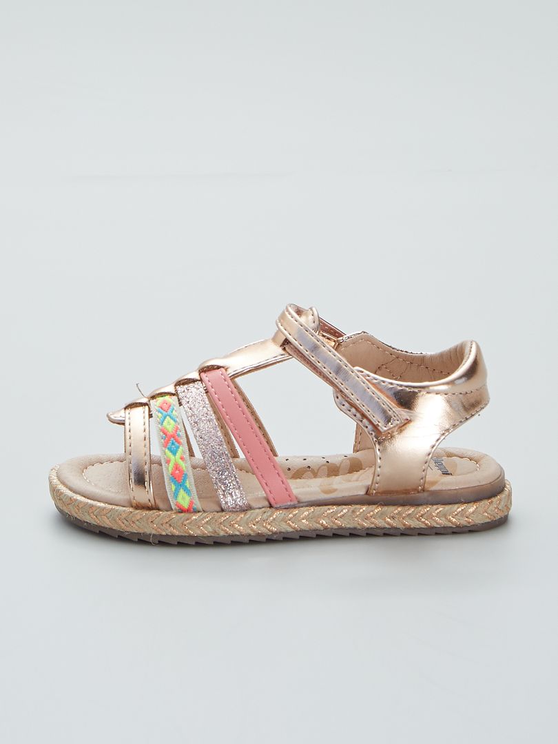 Sandalen met riempjes - brons - Kiabi - 16.80€