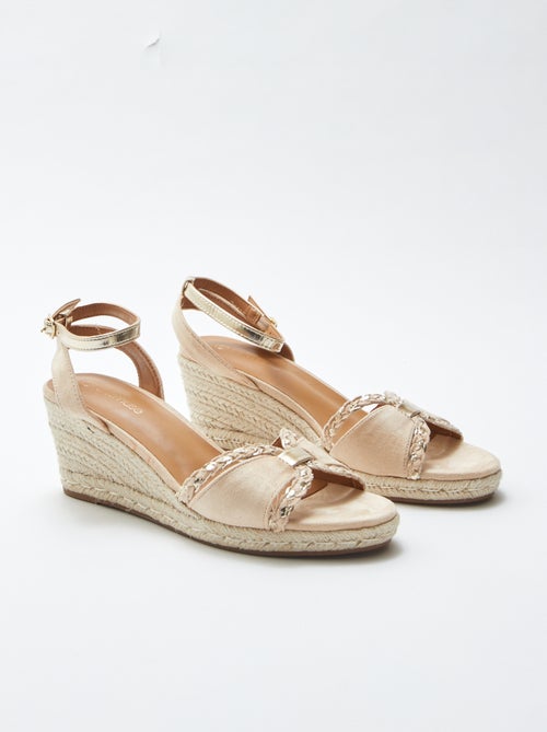 Sandalen met sleehak - Kiabi