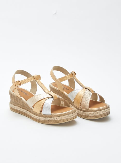 Sandalen met sleehak - Kiabi