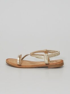 Grote maten platte sandalen voor dames - maat 39 - Kiabi