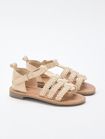 Sandalen met 'stro' bandjes