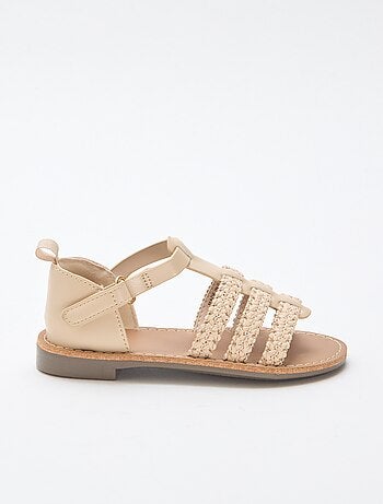 Sandalen met 'stro' bandjes