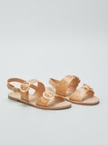 Sandalen met studs op de riempjes BRUIN - Kiabi