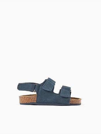 Sandalen met suède voetbed en kurken binnenzool