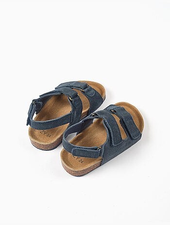 Sandalen met suède voetbed en kurken binnenzool
