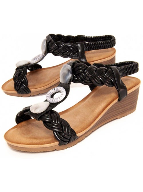 Sandalen met wedge synthetisch materiaal montevita - Kiabi Sandalen met wedge synthetisch materiaal montevita - Kiabi