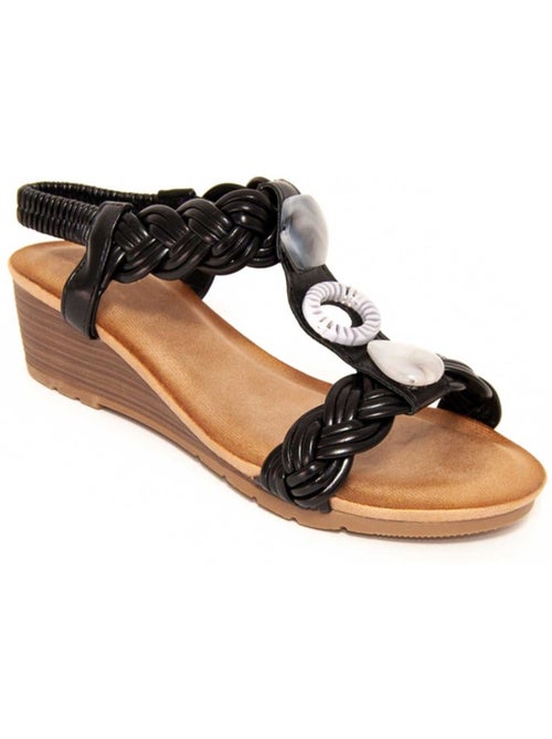 Sandalen met wedge synthetisch materiaal montevita - Kiabi Sandalen met wedge synthetisch materiaal montevita - Kiabi