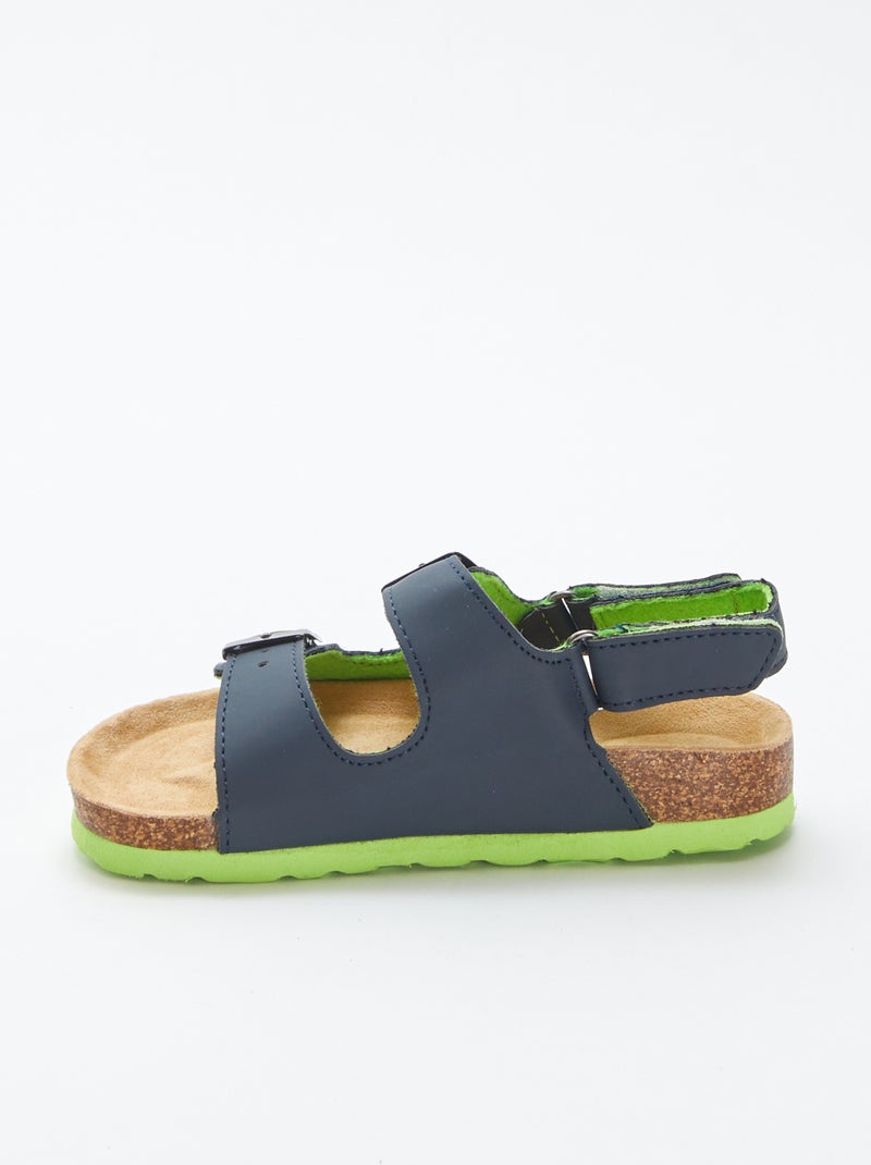 Sandalen met zool van traagschuim BLAUW - Kiabi