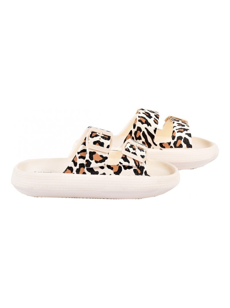 Sandalen Mules EVA Gesp Ecru - Kiabi