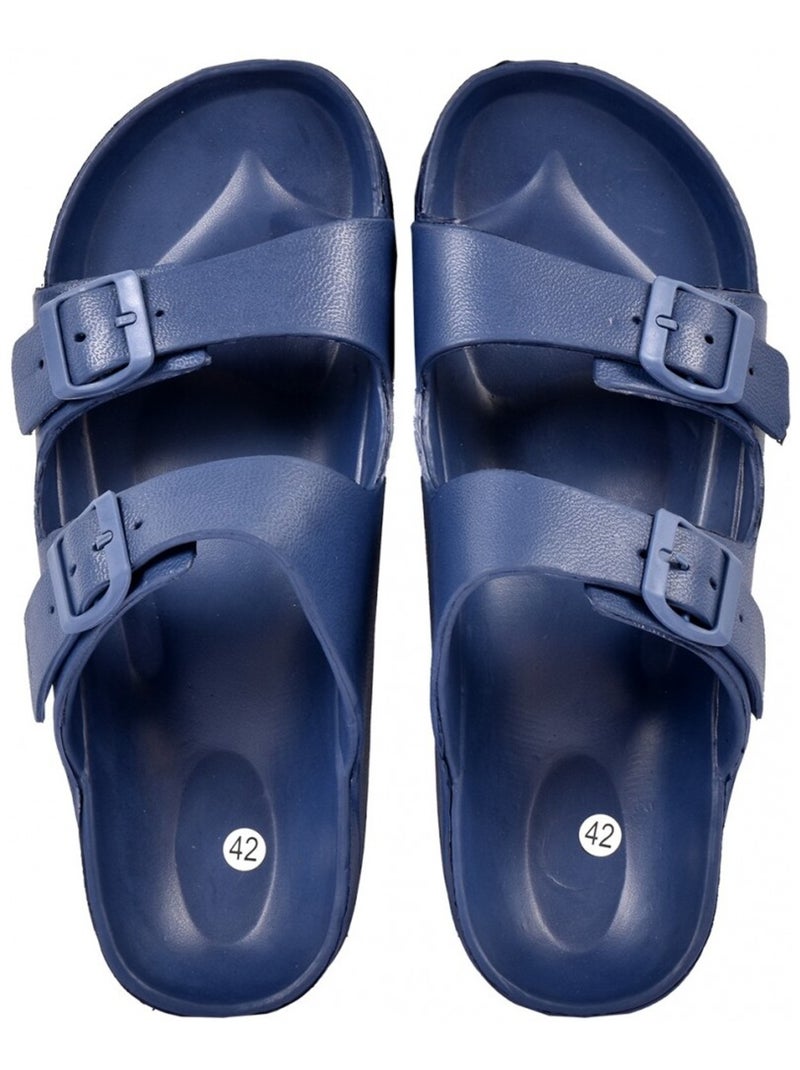 Sandalen Mules EVA Gesp Marineblauw - Kiabi
