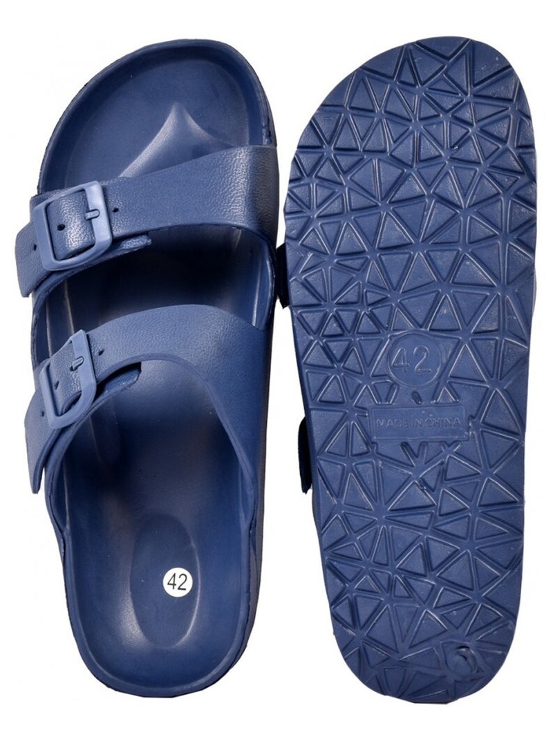 Sandalen Mules EVA Gesp Marineblauw - Kiabi