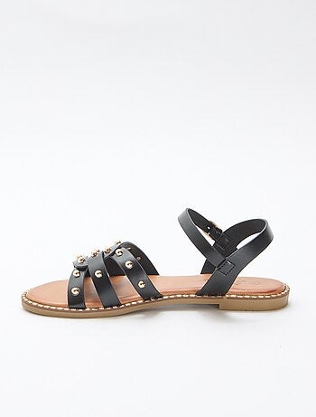 Sandalen van imitatieleer met bandjes met studs