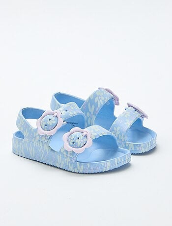 Sandalen van plastic met bloemenmotief