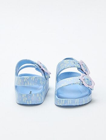 Sandalen van plastic met bloemenmotief