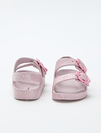 Sandalen van plastic met bloemenmotief
